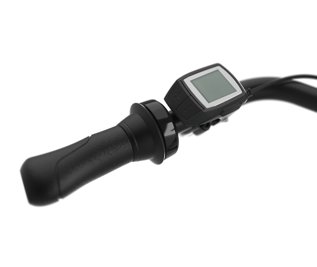 Ergonomically positioned side display Gazelle Paris C7 HMB E-bike low-step iced blue