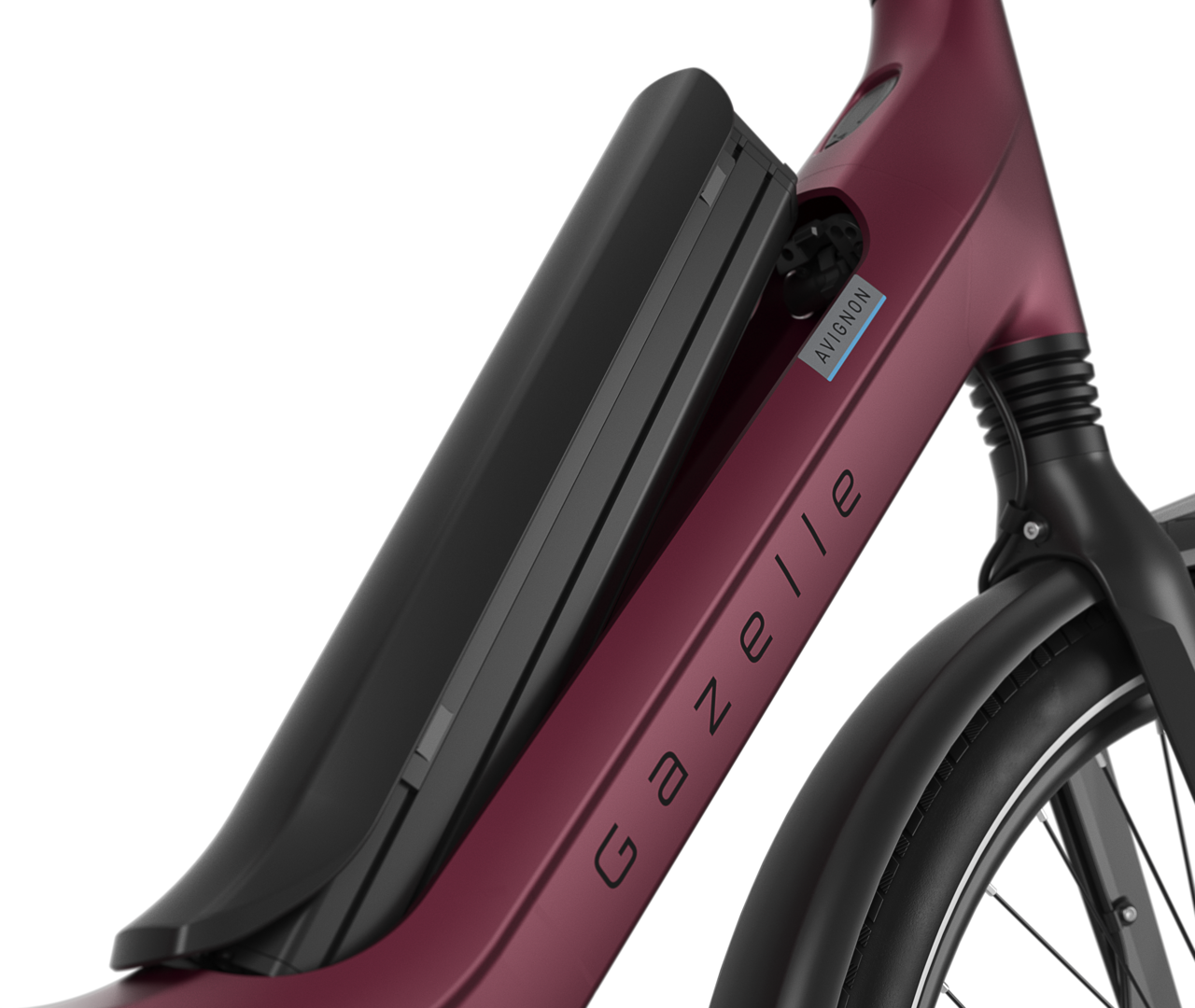 Efficient, integrated power source Gazelle Avignon C8 HMB E-bike low-step coral red