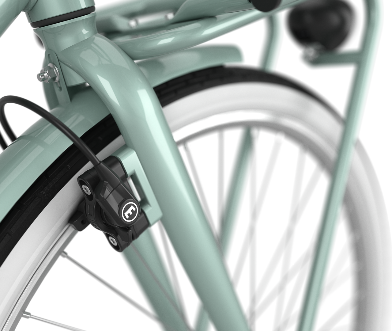 Stop quickly and safely Gazelle Miss Grace C7 HMB E-bike low-step pale green