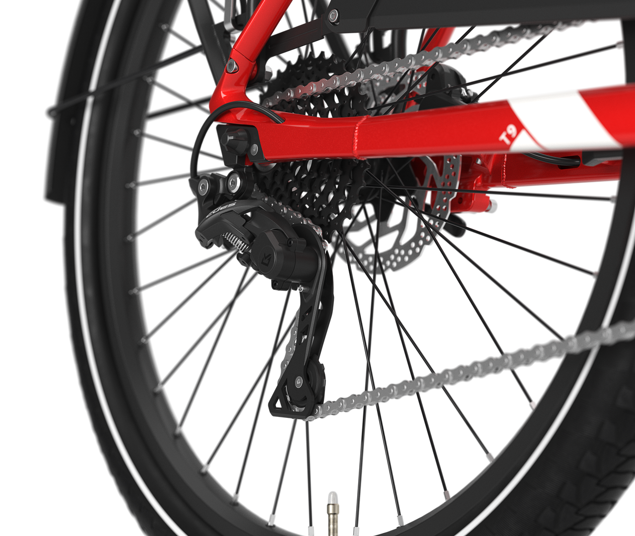 Choose your optimum gear Gazelle Medeo T9 HMB E-bike low-step champion red