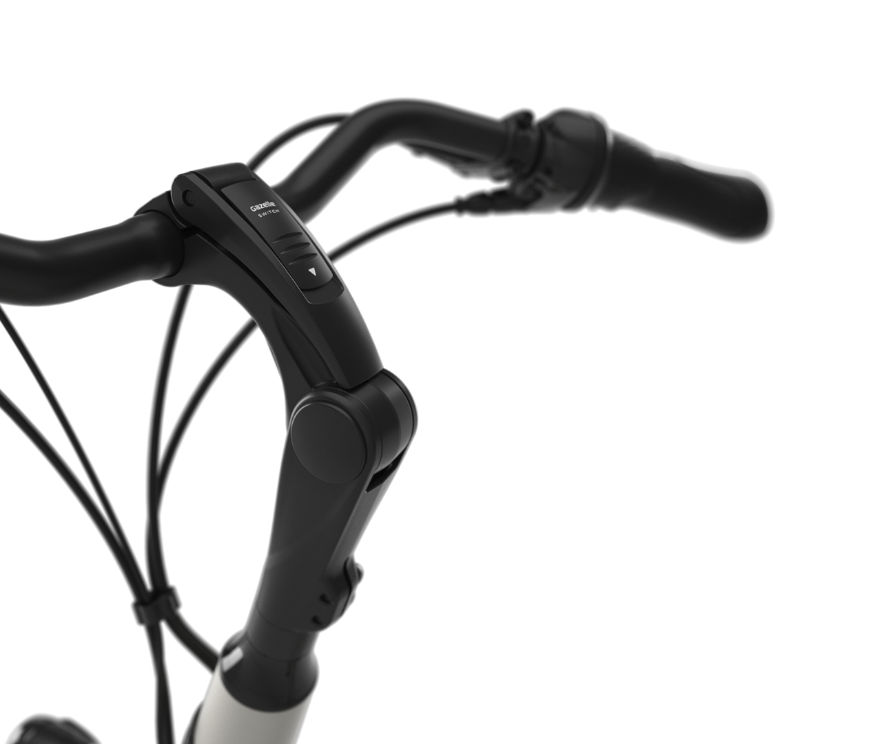 Adjust the handlebars to your exact size Gazelle Paris C7+ HMB E-bike low-step ivory white