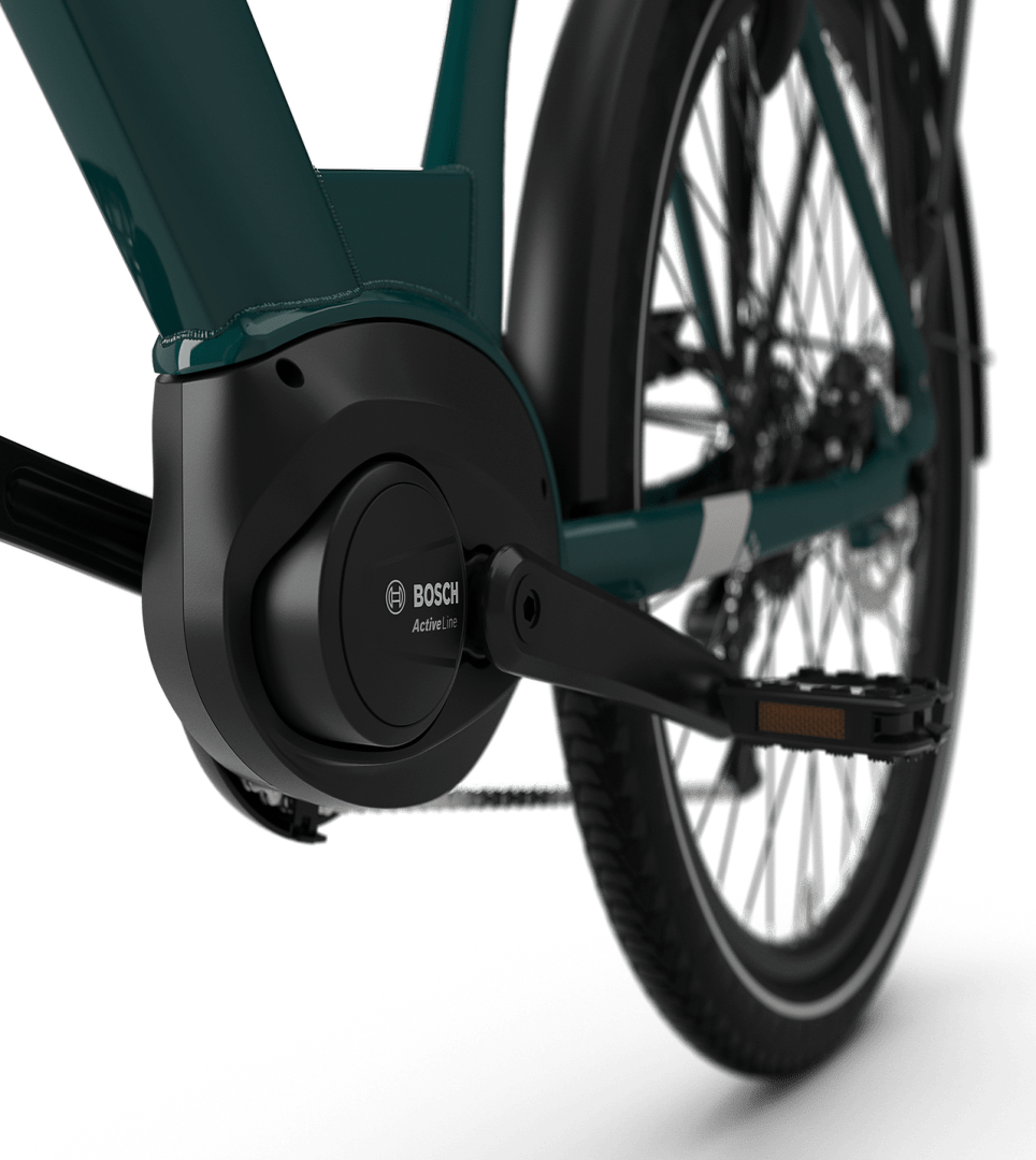 Smooth and silent support Gazelle Gazelle Medeo T9 City E-bike low-step thyme green