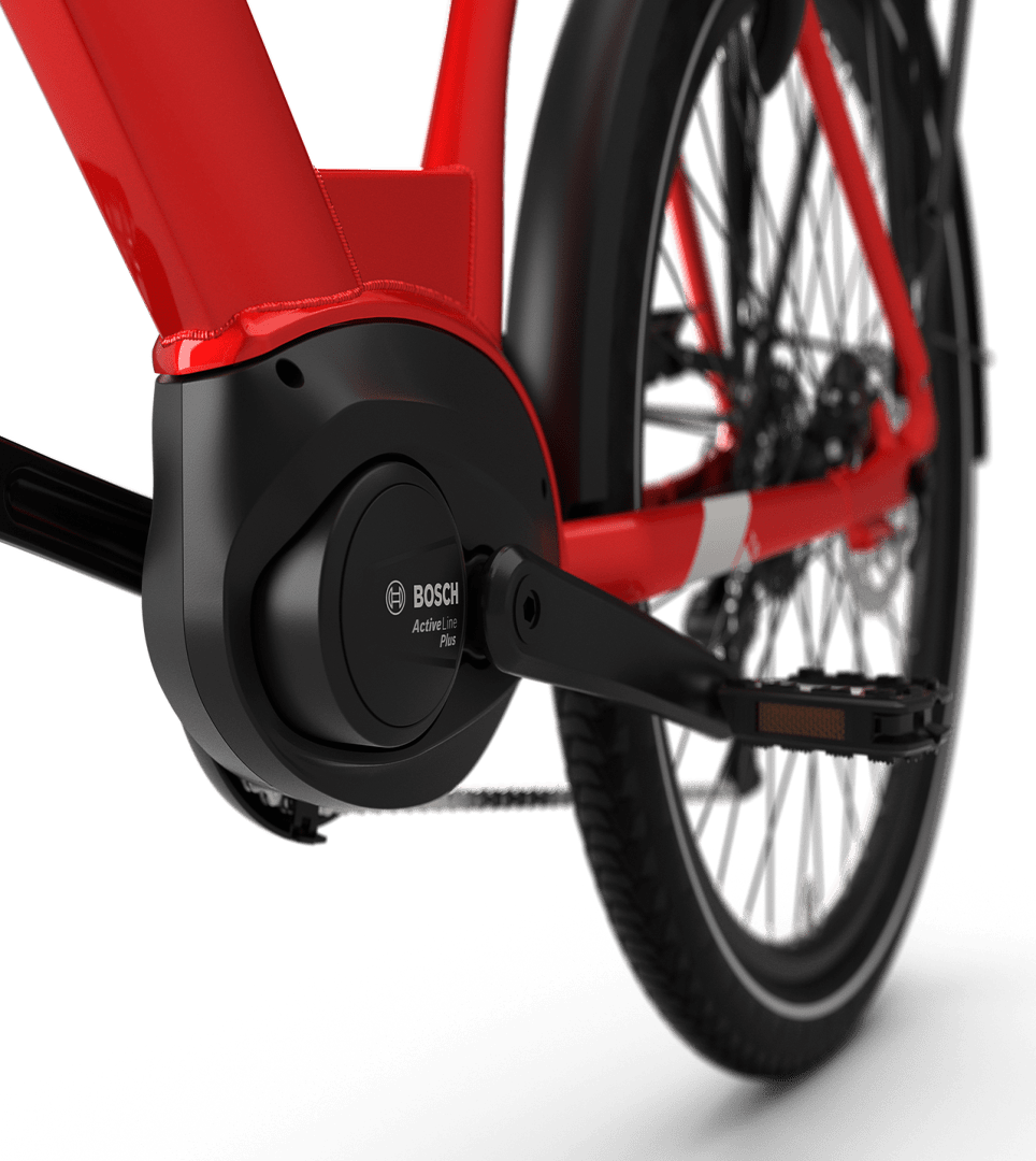 Smooth and silent support Gazelle Gazelle Medeo T9 E-bike low-step champion red