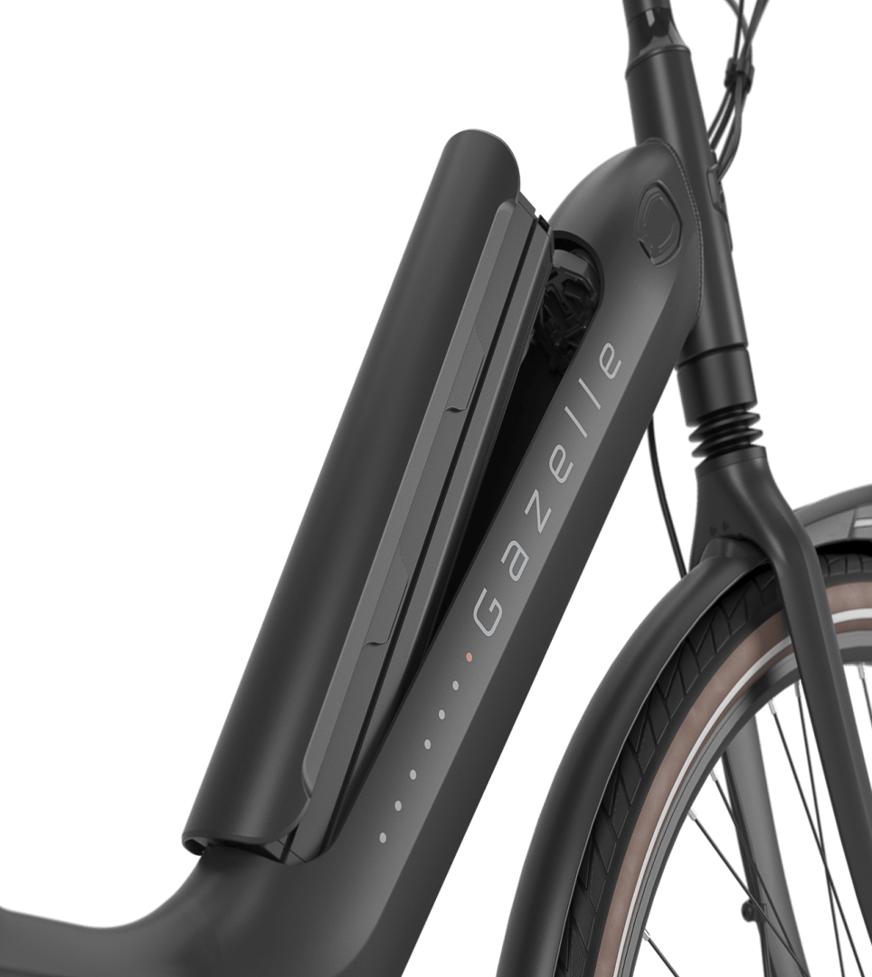 Efficient, integrated power source Gazelle Gazelle Arroyo C8 Elite E-bike low-step black