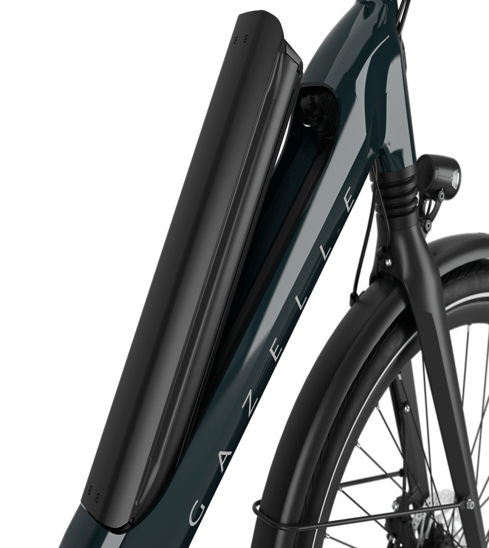 Efficient, integrated power source Gazelle Gazelle Ultimate C8 E-bike low-step pine green