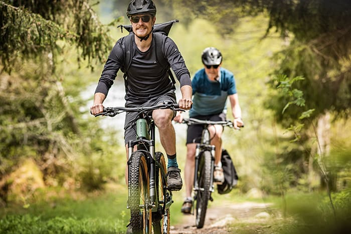 Mountain bike geometry: JARIFA² and AVENTURA². FOCUS JARIFA² and AVENTURA² with mountain bike geometry.