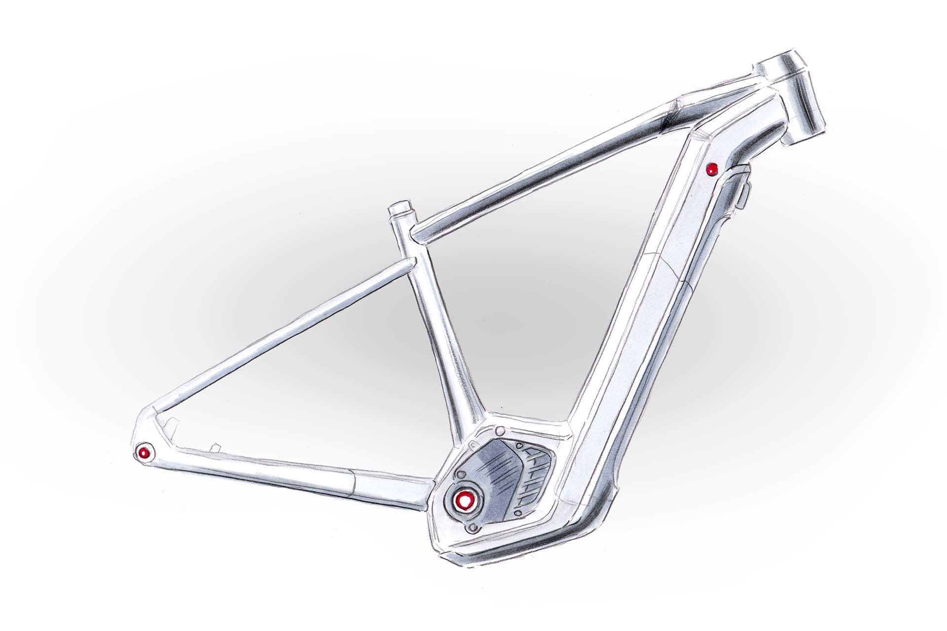Erste Skizze des E-Hardtails FOCUS AVENTURA².