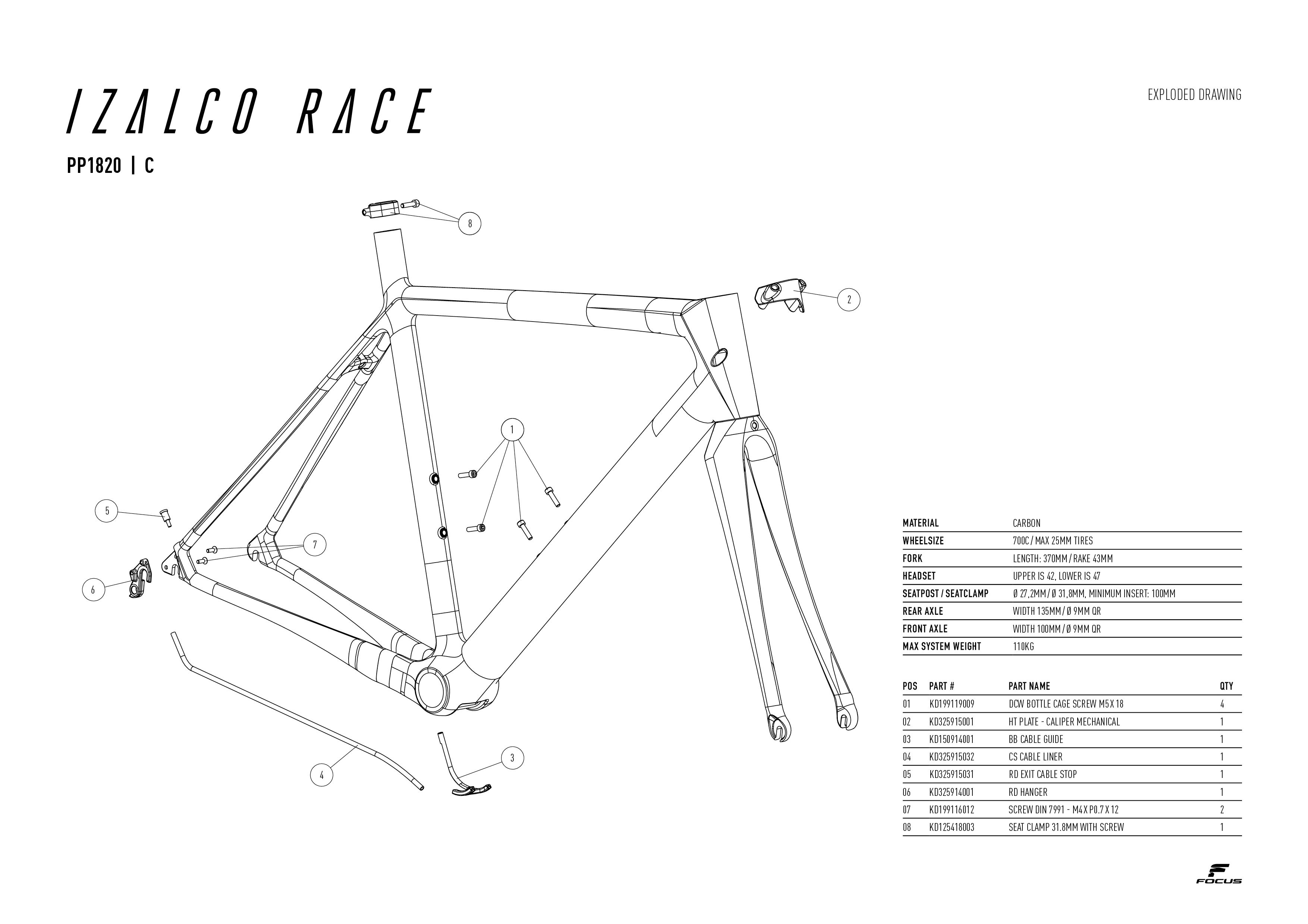 focus izalco race size guide