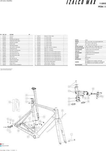 Exploded Drawing IZALCO MAX MY24 - 9. series