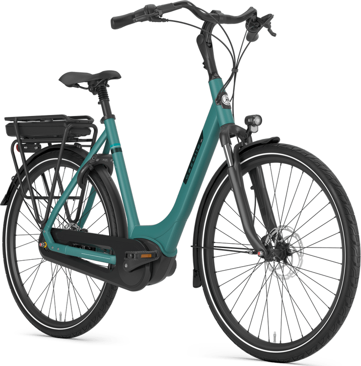 Gazelle Paris C8 Elcyklar low-step thyme green