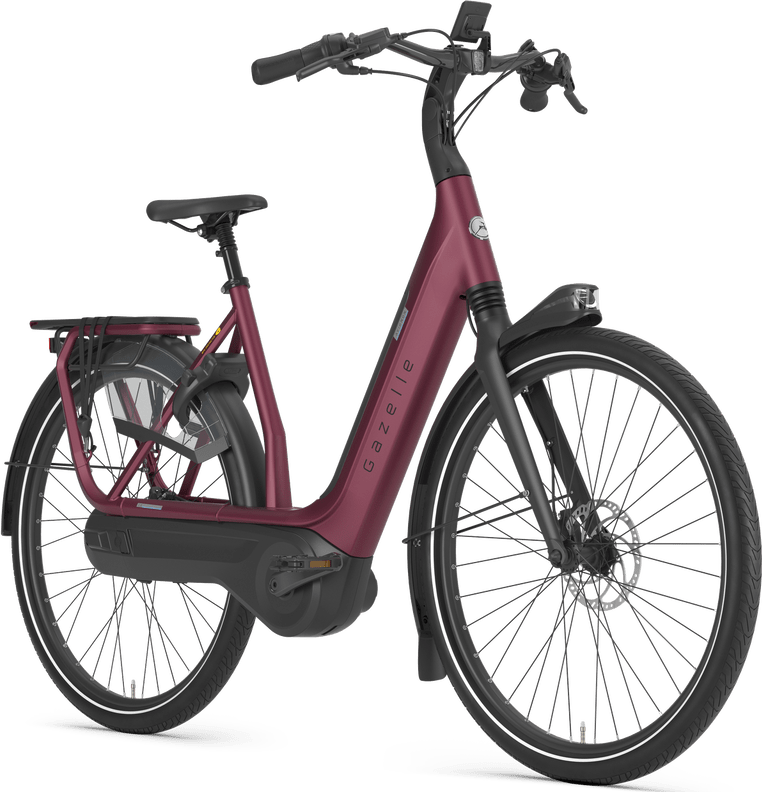 Gazelle Avignon C8 E-bike low-step coral red