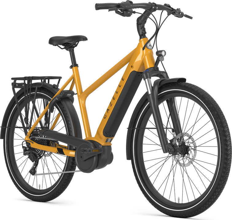 Gazelle Medeo T10 HMB E-bike mid-step turmeric yellow