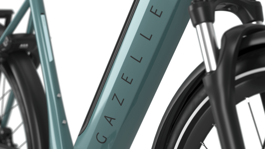 Gazelle Gazelle Ultimate C380 HMB E-bike low-step denim blue detail