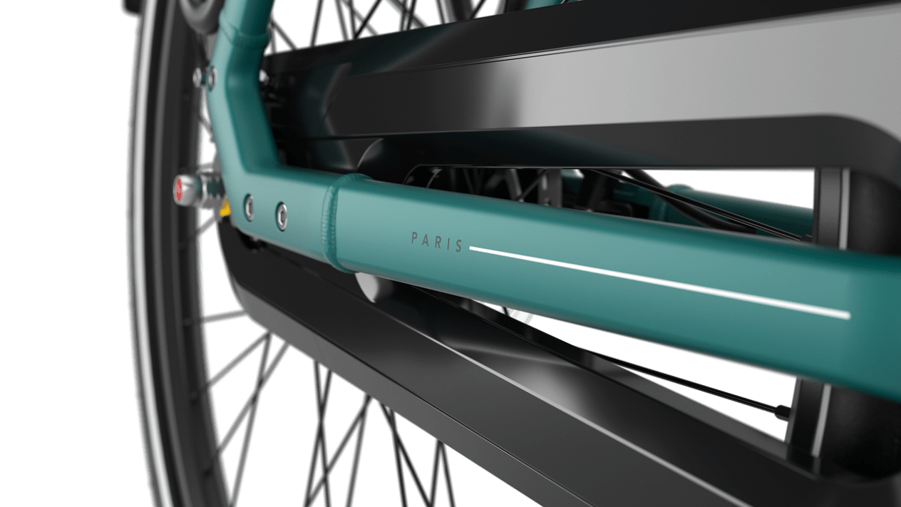 Gazelle Paris C7+ E-bike low-step thyme green detail