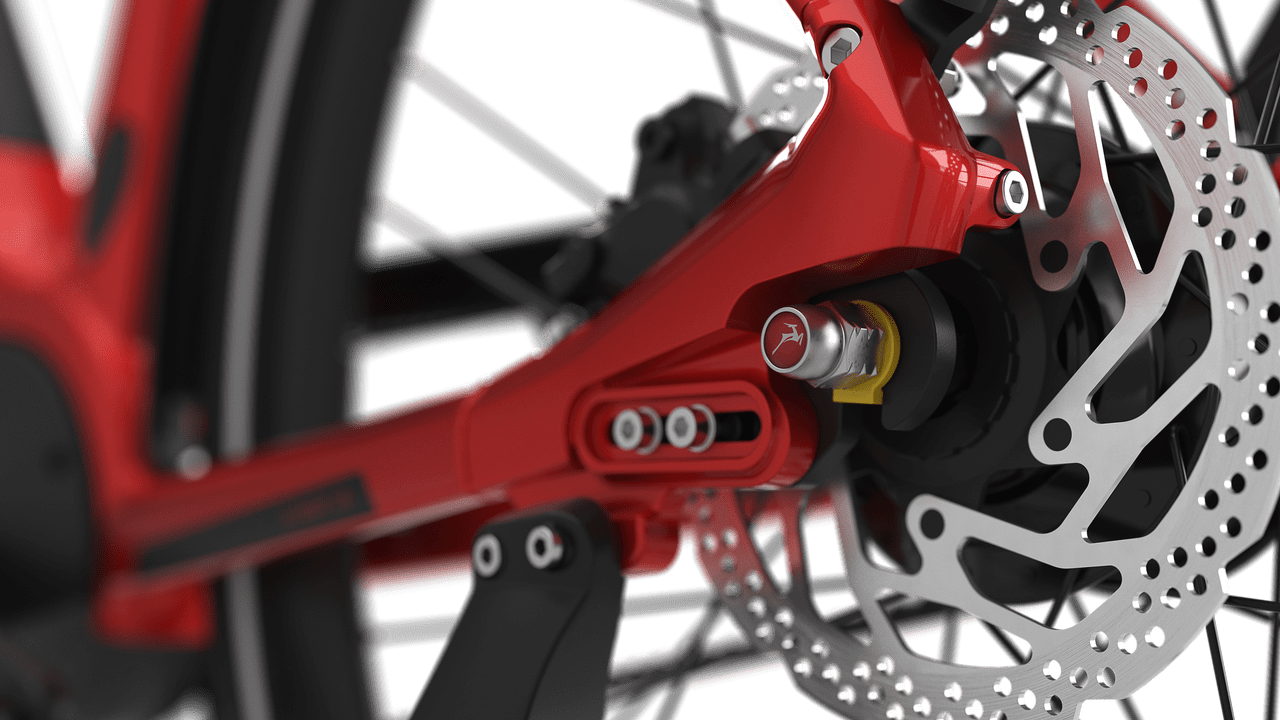 Gazelle Ultimate C8+ HMB E-bike low-step champion red detail
