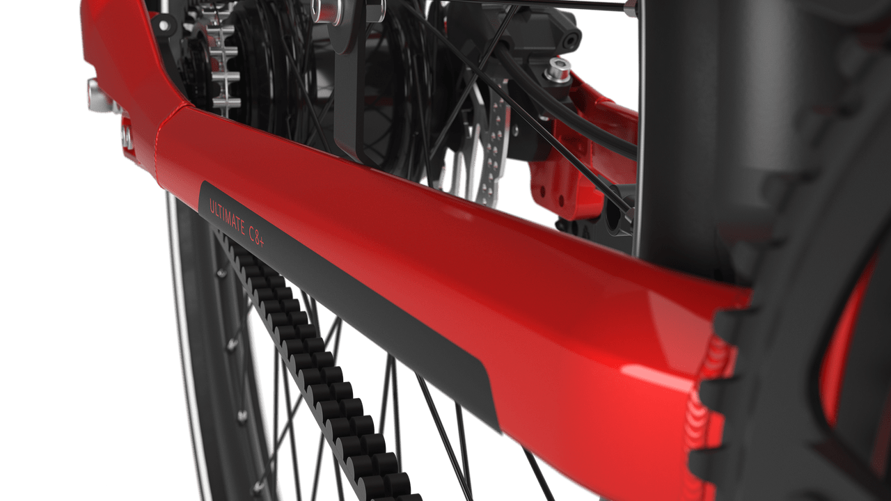 Gazelle Ultimate C8+ HMB E-bike low-step champion red detail