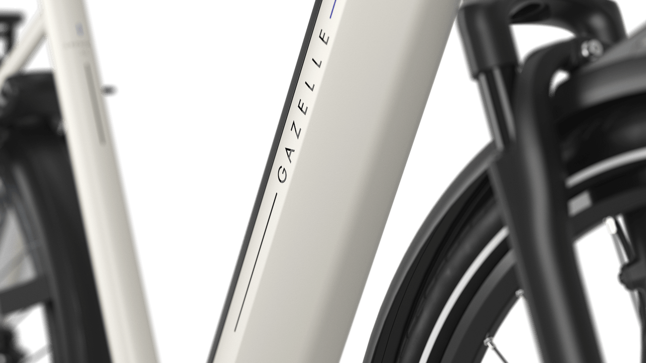 Gazelle Grenoble C5 E-bike lav ivory white detail