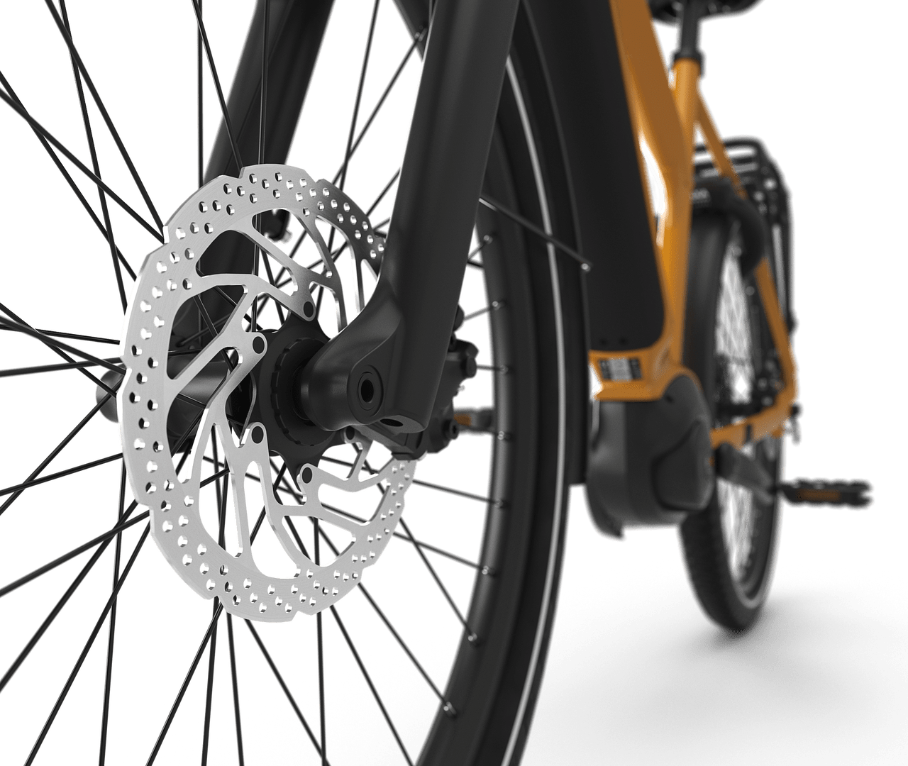 Stop safely every time Gazelle Gazelle Medeo T10 LTD E-bike mid-step turmeric yellow