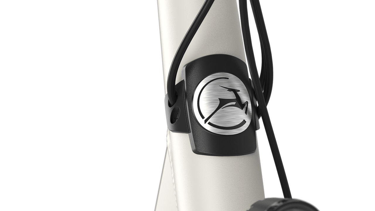 Gazelle Orange C8 E-bike low-step ivory white detail