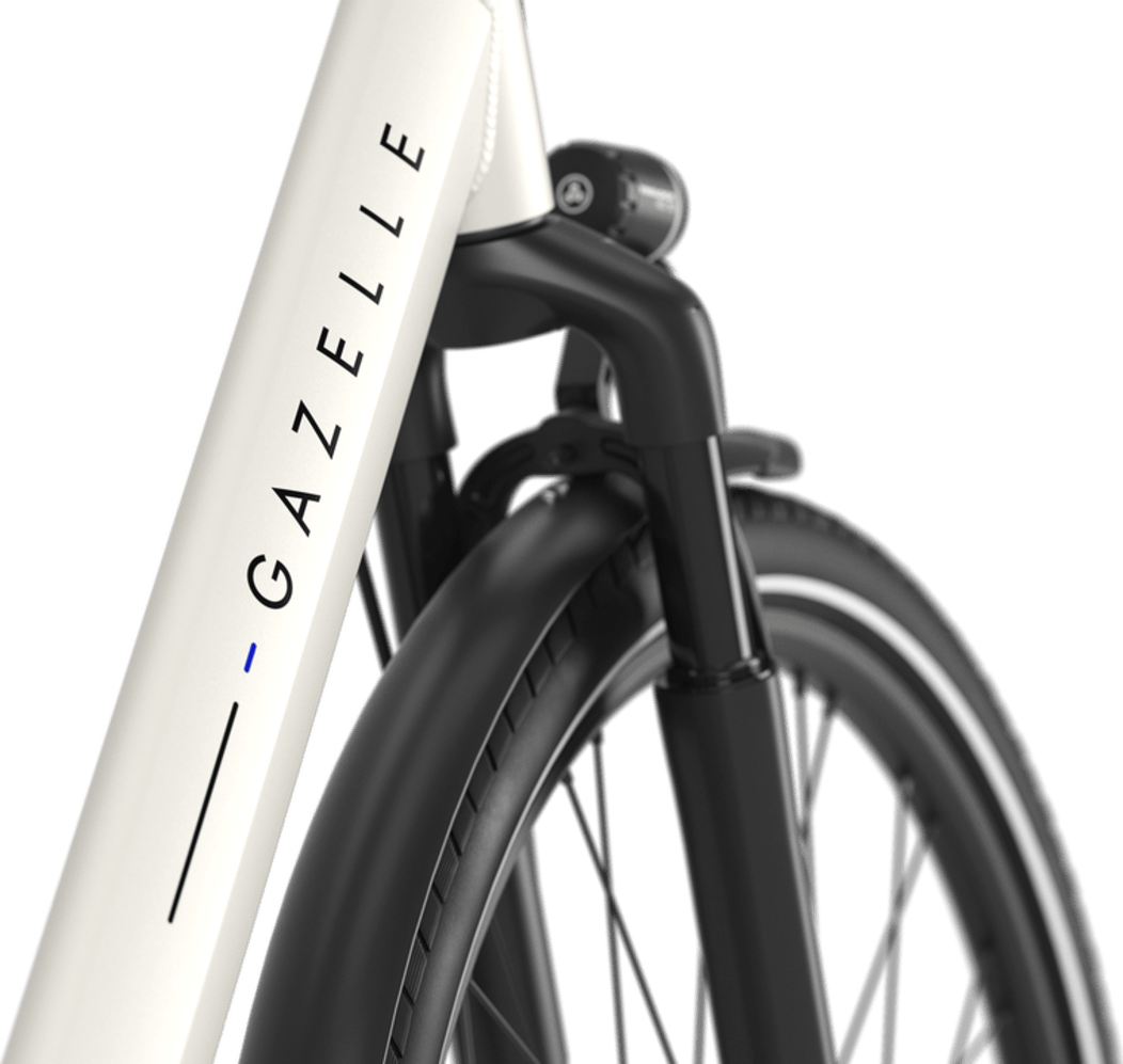 Gazelle Orange C8 E-bike low-step ivory white detail