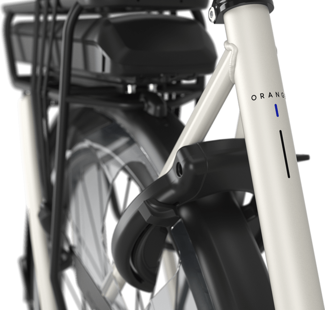 Gazelle Orange C8 E-bike low-step ivory white detail