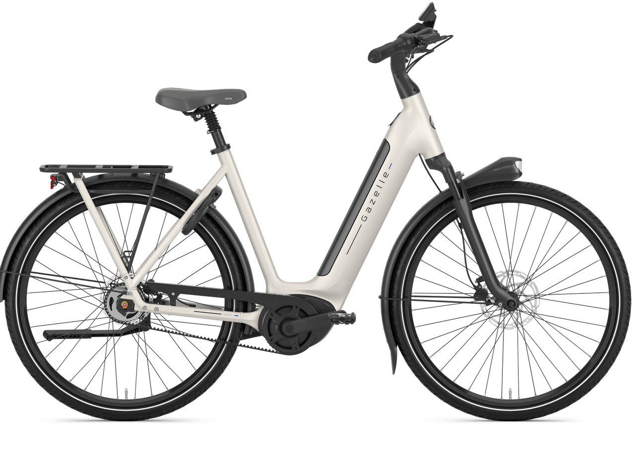 Gazelle Arroyo C5 Elite Elcyklar low-step ivory white