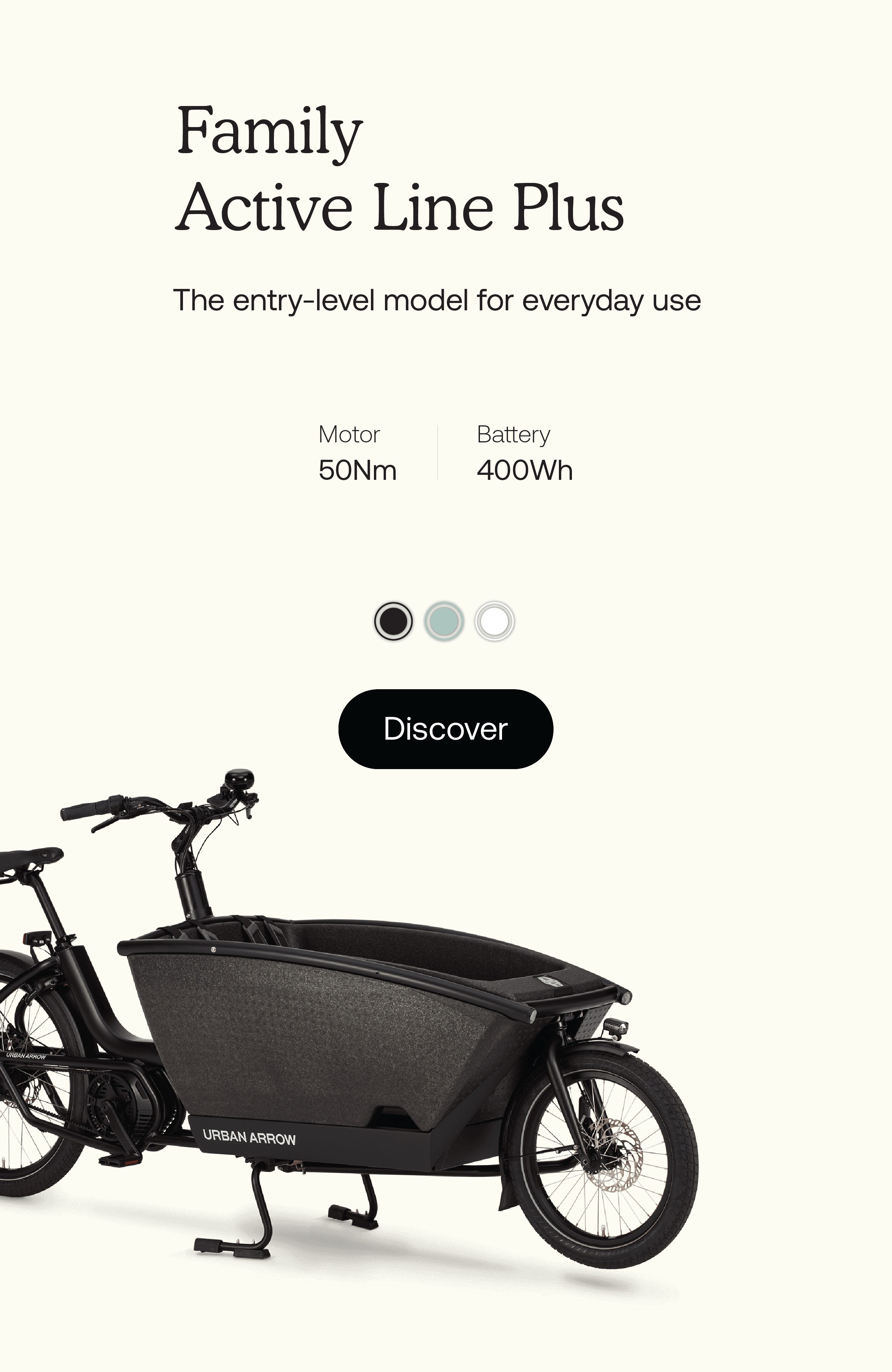 Urban Arrow Family The ultimate electric cargo bike